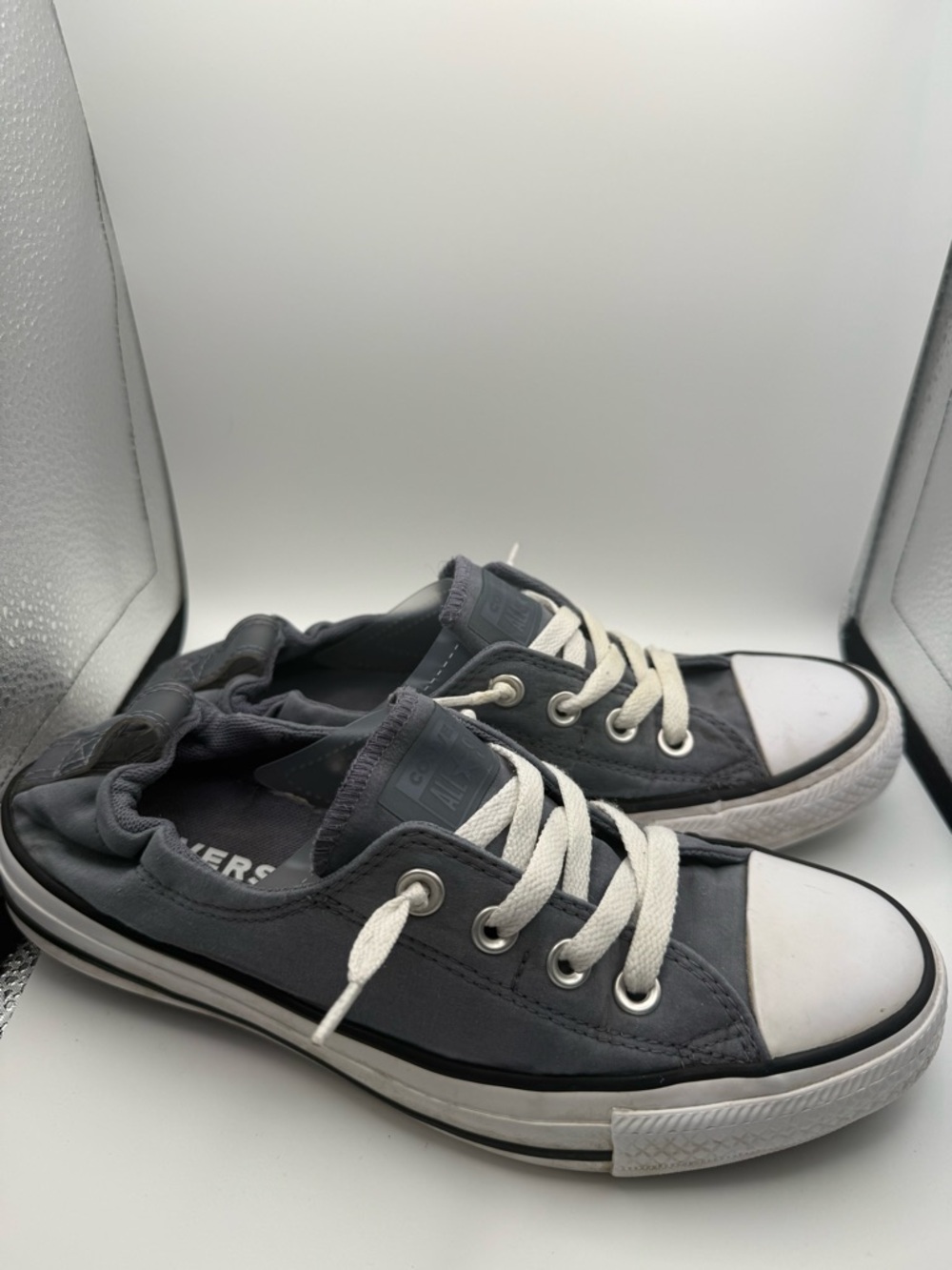 Converse Chucky Taylor Shoreline Sneaker Slip On Elastic Back Navy Blue Wht 8.5 - Picture 3 of 8